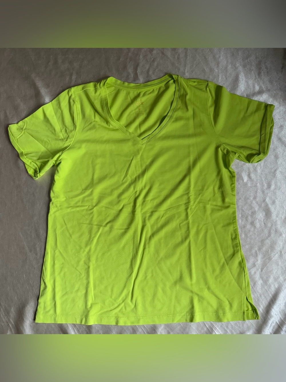 Belle by Kim Gravel Primabelle Knit Short Sleeve V-Neck Top small a594815